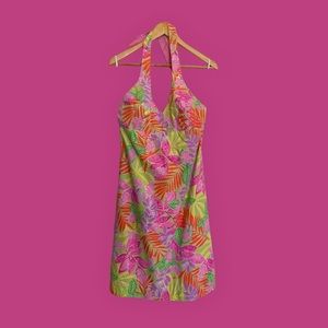 EUC Lilly Pulitzer “Bottoms Up” print Halter Dress